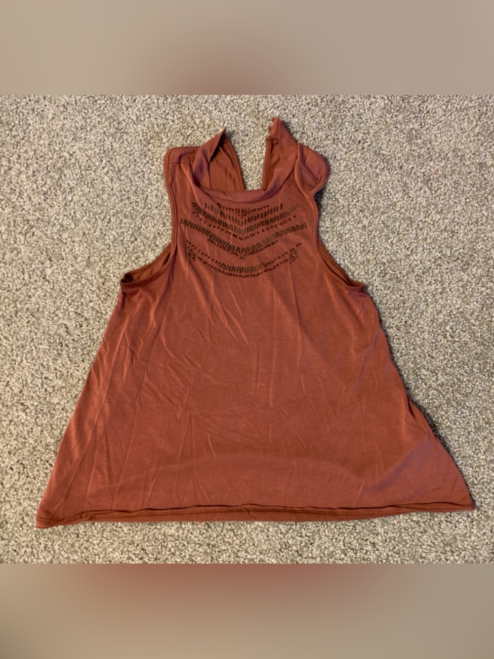 Abercrombie & Fitch Rust Cutout Racerback Tank